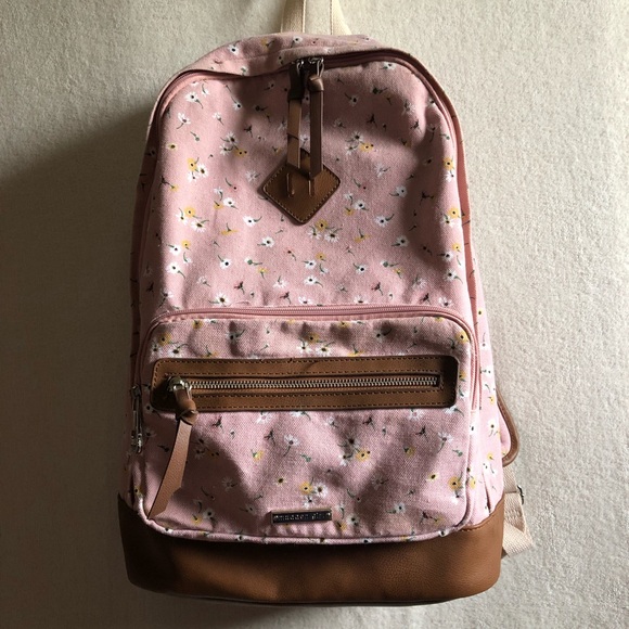 Madden Girl pink floral backpack school bag - Picture 2 of 7